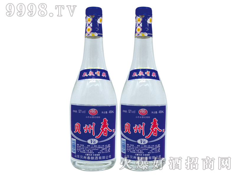 贝州春酒V6浓香型白酒【52°450ml】